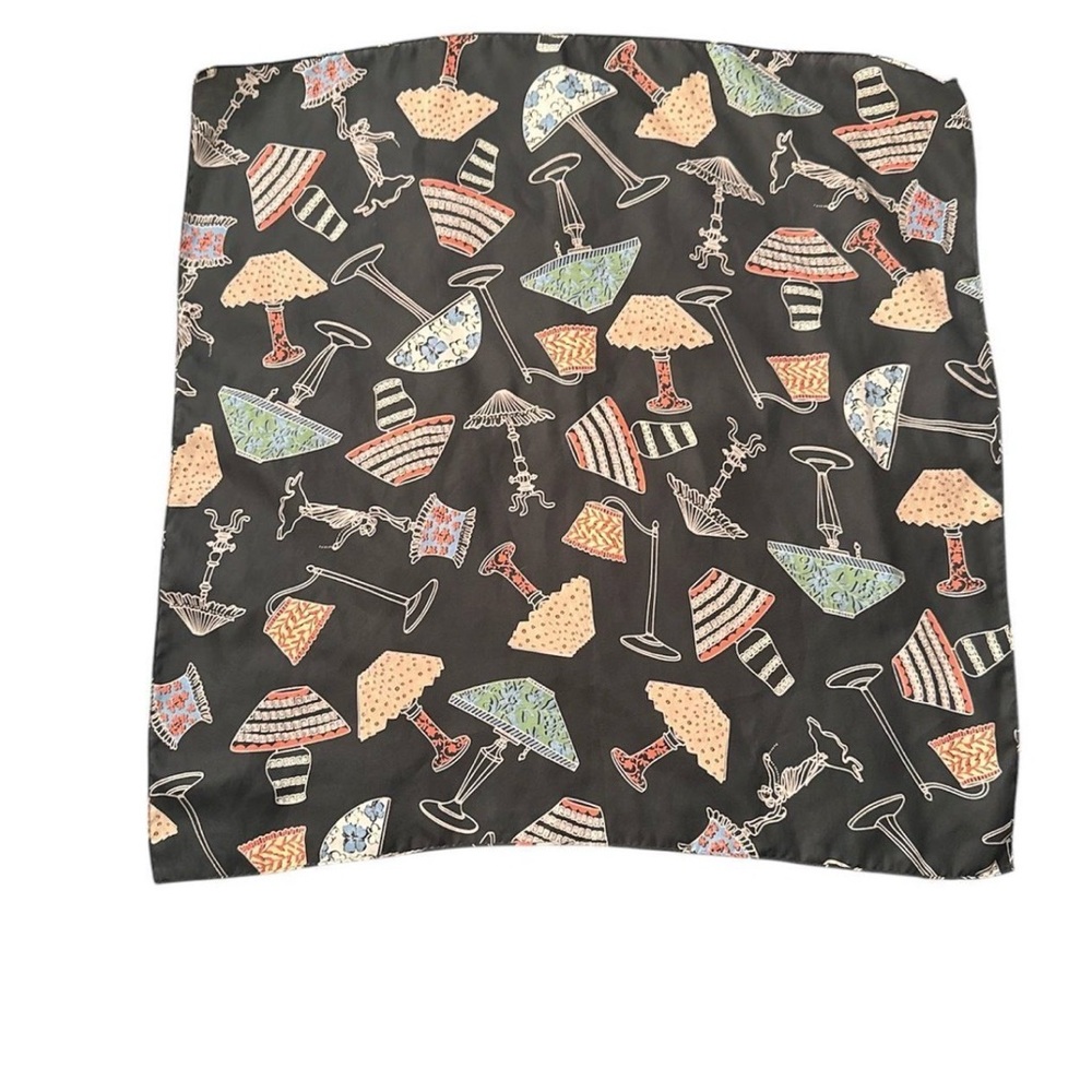 Black vintage scarf with lampshade